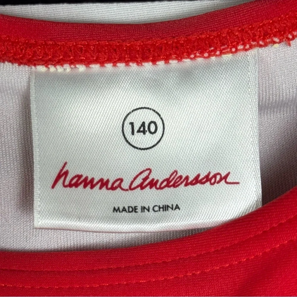 Hanna Andersson Red Peplum Tank Top Girls Size 10
